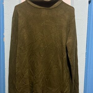 Olive Green Turtleneck Sweater